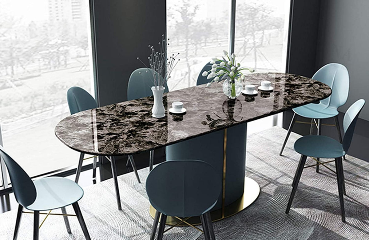 Self Adhesive Black / White Marble Sheet for Kitchen - Anti Oil and Heat Resistant Wallpaper
