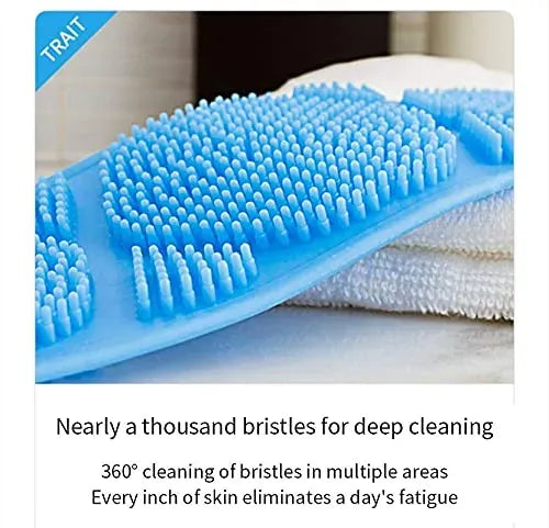 Silicone Bath Body Brush, Exfoliating Body Scrub Brush with Soap Dispenser, Ultra Soft