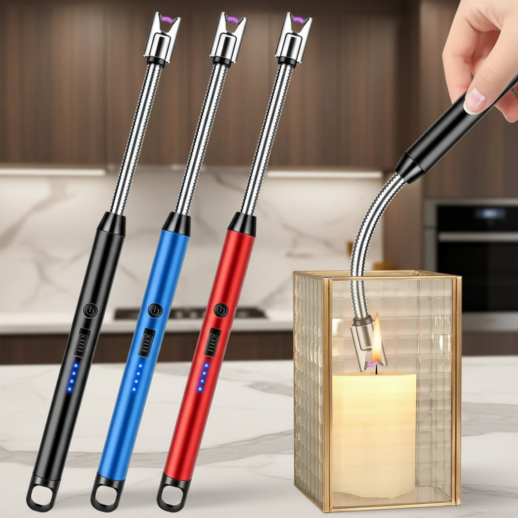 Flexible USB Lighter Flameless Long Neck with LED, Best Quality for Stove