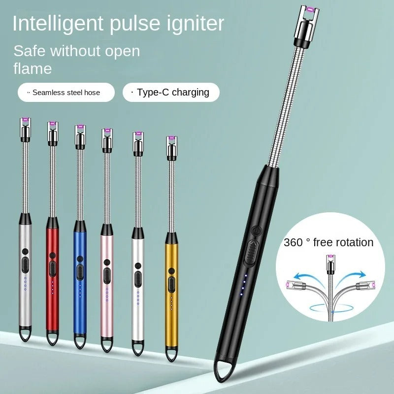 Flexible USB Lighter Flameless Long Neck with LED, Best Quality for Stove