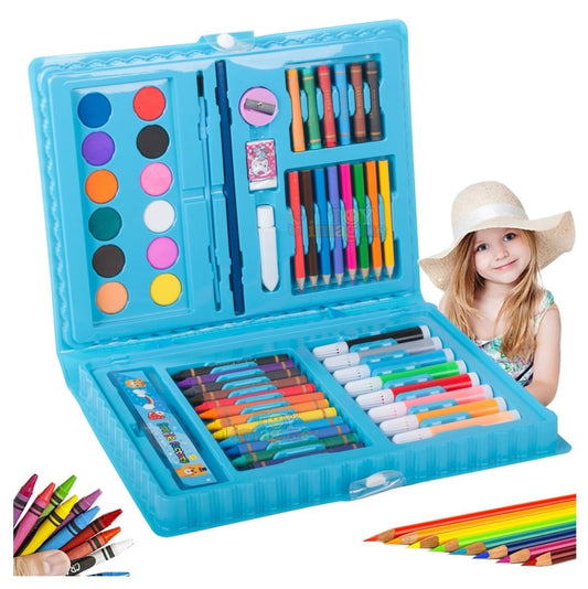 Colouring Kit Drawing Art Set with Colors Box Pencil Colors, Crayons Colors, Water Color, Sketch Pens |Acrylic Color Paints, Paint Tubes, Set of 12/24 Colours| Set for Kids, Best Gift for Kids, Birthday Gifts Color Kit For Kids