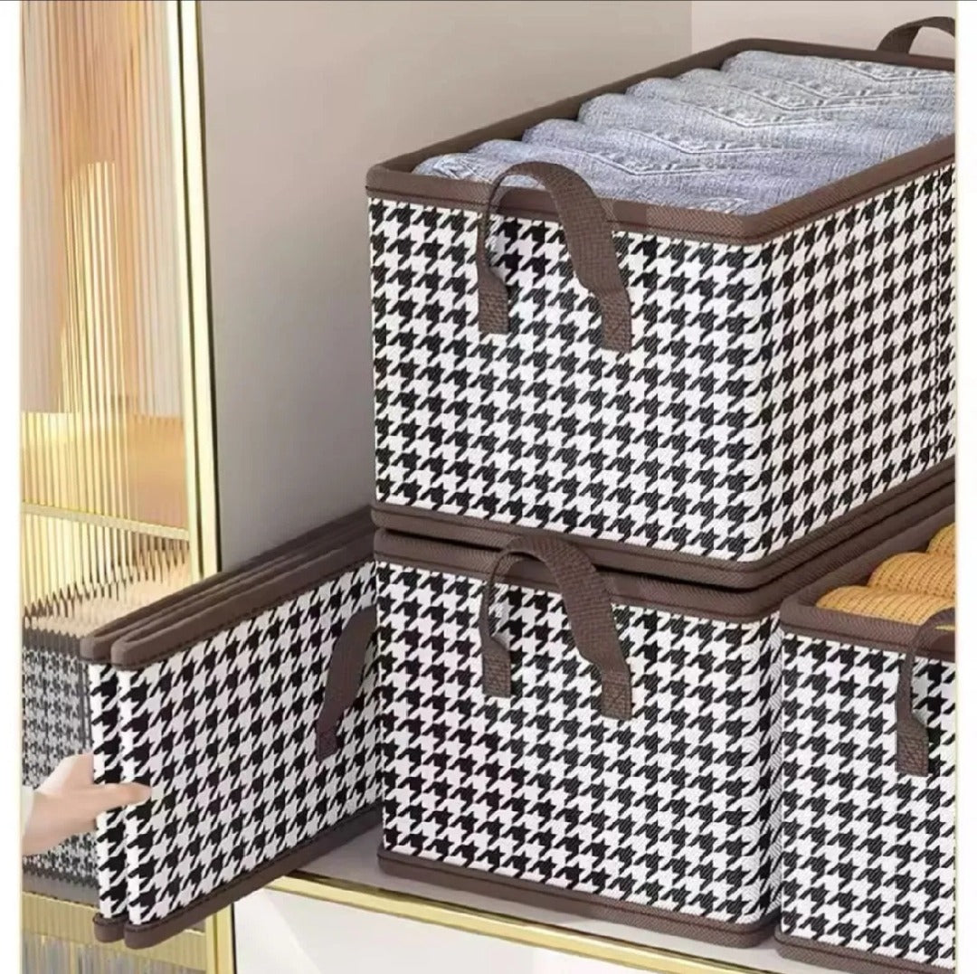 Foldable washable wadrobe Storage Box Folding Basket With Frame Clothing Organizer