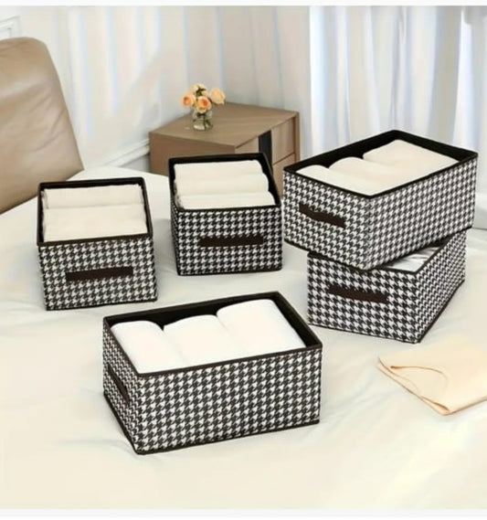 Foldable washable wadrobe Storage Box Folding Basket With Frame Clothing Organizer