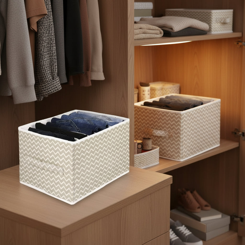 Foldable washable wadrobe Storage Box Folding Basket With Frame Clothing Organizer