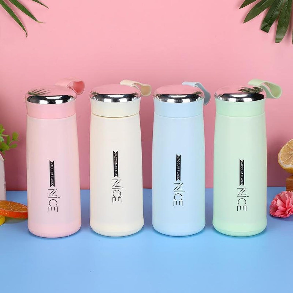 Water Bottle, 400ml Glass Bottle with Silicone Plastic Shell, Leak Proof, BPA Free