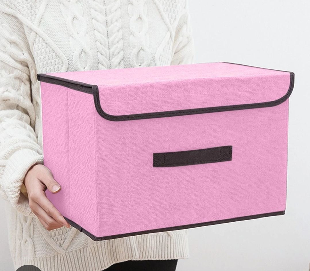 Foldable washable wadrobe Storage Box Folding Basket With Frame Clothing Organizer